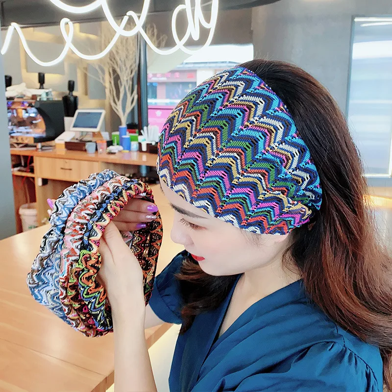 

Fashion Summer Women Lace Wide Girls Hair Bands Print Headbands Knot Elastic Turban Bandage Bandanas HairBands Hair Accessories