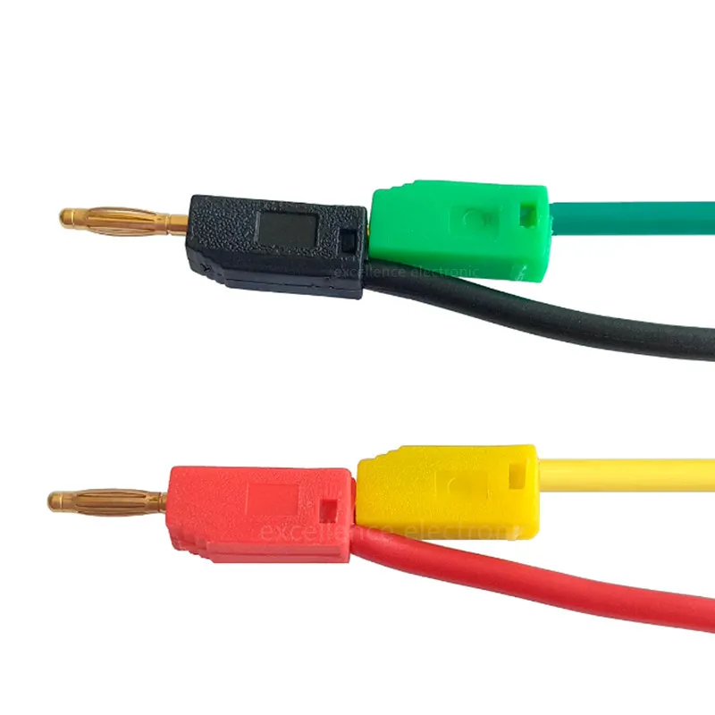 Clip Di Prova Isolata 4 Mm A Coccodrillo Con Terminale Banana J.60041: Sonda Elettrica Per Multimetro, 600V-1000V/10A (Verde)