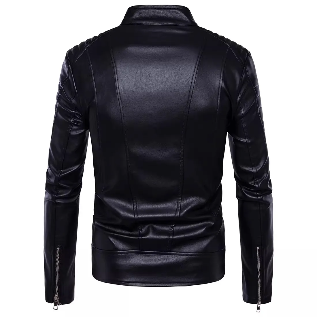 남성용 오토바이 멀티 지퍼 가죽 오토바이 재킷 B013 오토바이 아머 모토 재킷 남성용 모토쿠에리오