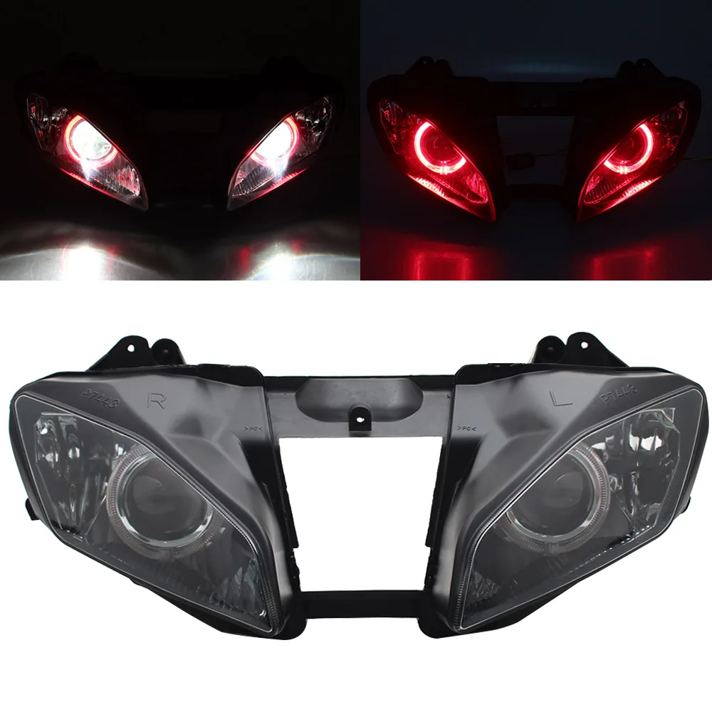 

Custom Headlight Headlamp HID Projector Headlight Assembly For Yamaha YZF R6 2008-2015 Motorcycle Head Light Lamp faro para moto