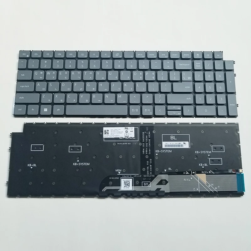 

New Korean Keyboard For Dell Latitude 3520 Vostro 15 3510 3515 3520 P112F 3525 5510 5515 7510 5620 5625 With Backlit Grey Kor