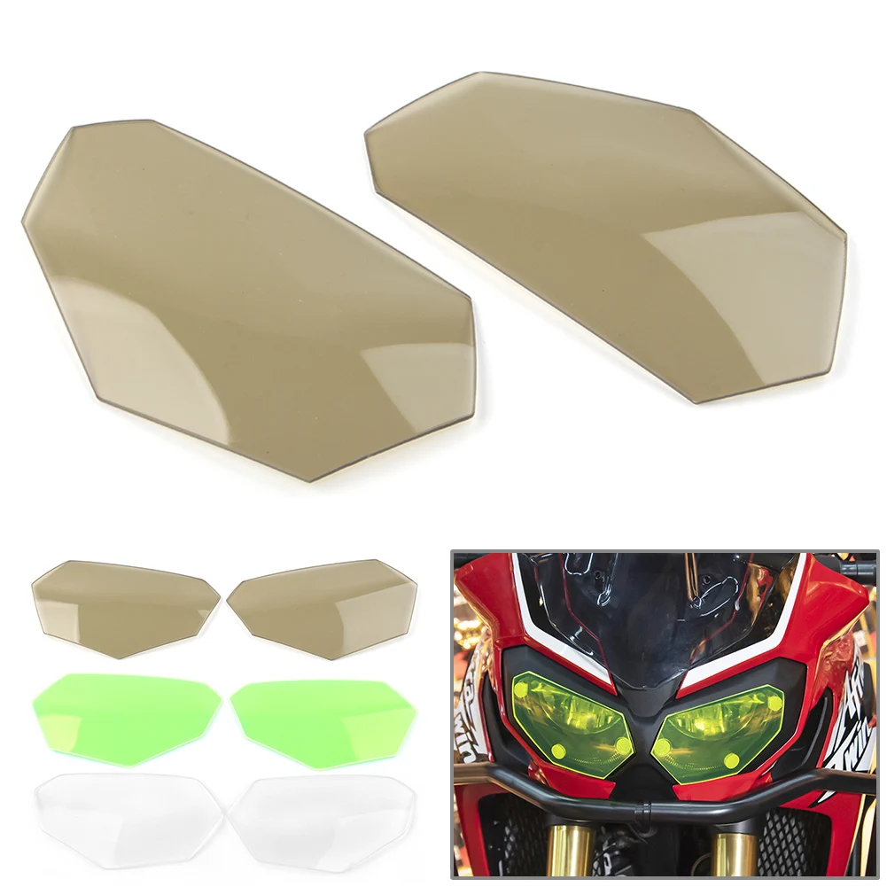 

2 шт. защита передней фары мотоцикла, экран, крышка объектива для HONDA CRF1000L Africa Twin 2015 2016 2017 2018 2019 2020