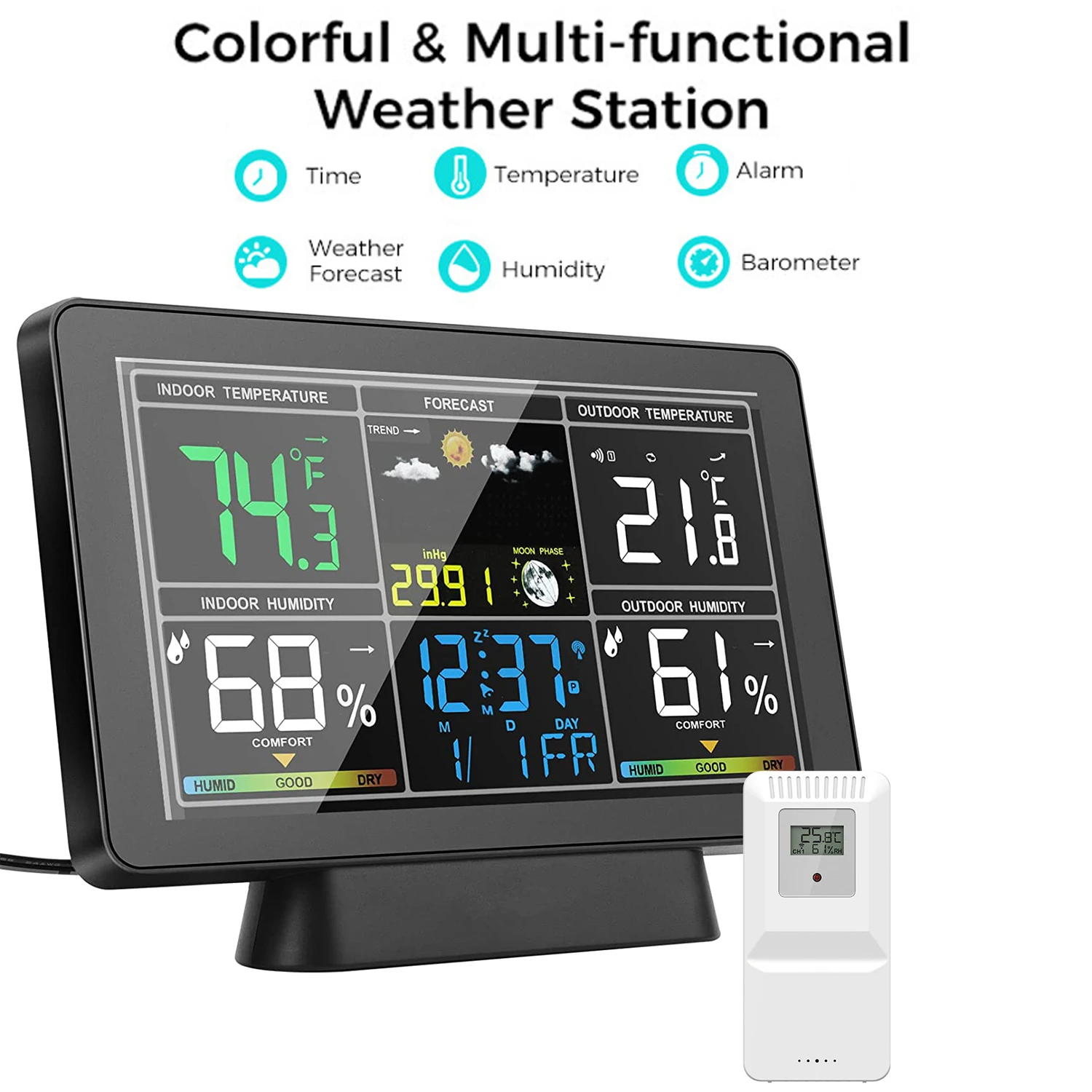 KETOTEK E0161 Weather Station Forecast Wireless Thermometer