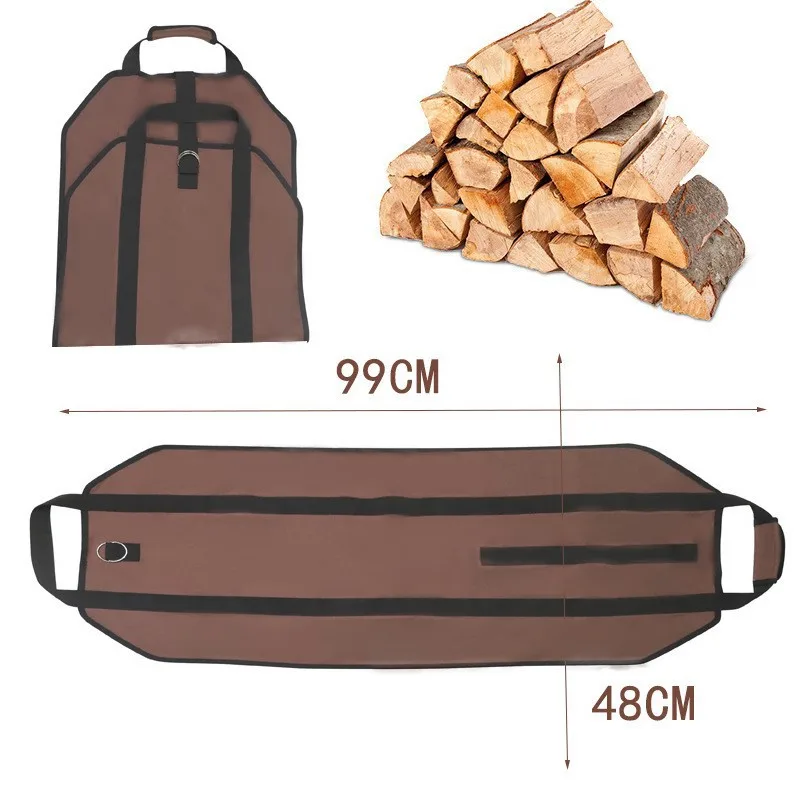  Firewood Bag/Log Carrier Bag Supersized Canvas Firewood bag Log  Camping Outdoor Camping Holder Carry storage bag Canvas Bag Firewood Logs  Basket : Patio, Lawn & Garden