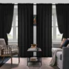 Set Of 4 Curtains, Solid Color Simple Rod Pocket Blackout Curtains, Suitable For Living Room, Office, Home, Bedroom Decoration 6