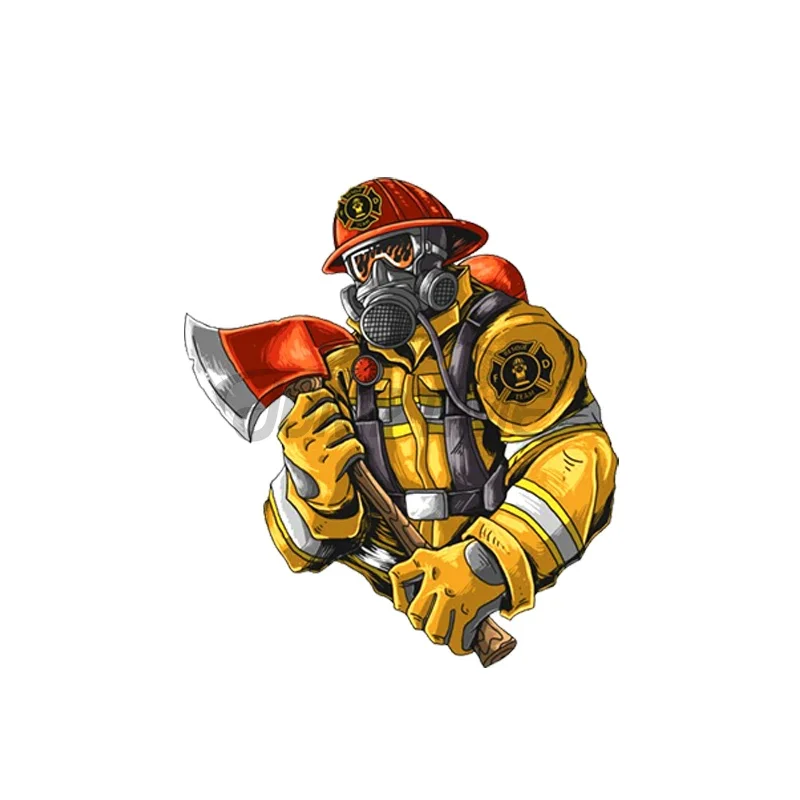 

15cm For Firefighter Creative Car Stickers Exterior Parts Personality, PVC Decoration Products Cute, Accessories Stylish, Decals