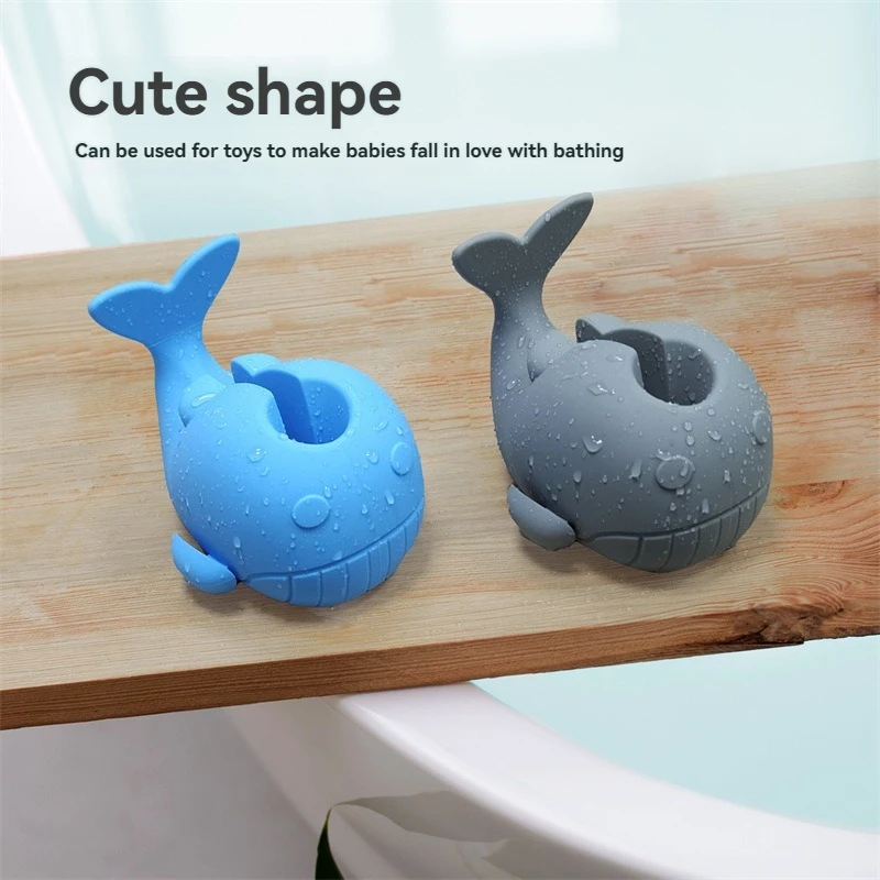 1 PCs Faucet Silicone Protective Cover Anti-collision Function Bathtub Bath Baby Cartoon Whale Safety Cover silicone faucet cover