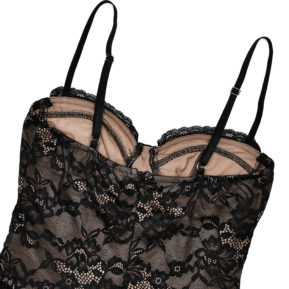 Sexy Lace Patchwork Hollow Out Women Dress Elegant Long Sleeved Bodycon Party Evening Dress Autumn / Winter New Vestido