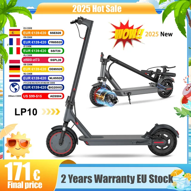 AOVOPRO LP10 double Absorption des chocs Scooter électrique 35 KM 10 pouces 35 KM/H vitesse supérieure régulateur de vitesse lumière LED trottinette électrique 1