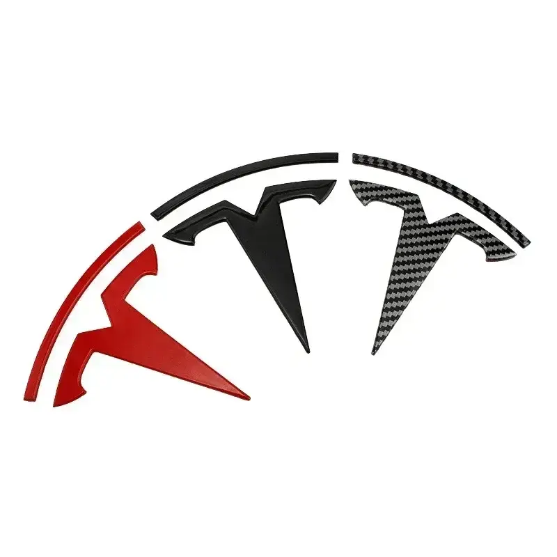 For Tesla Model 3 Mode Y Zinc Alloy Car Front Hood Logo Sticker Styling Auto Body Rear Trunk Emblem with Radian Accessories - Image 2