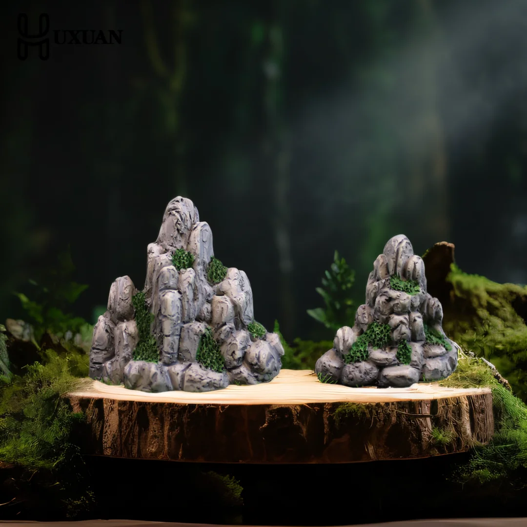 Home Decoration Aquarium Rock Mini Mountain Miniature Fake Stone ...