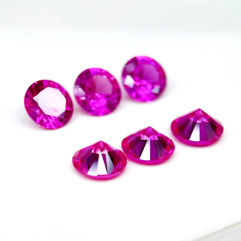 Lose rosa roter Rubin 15,0 mm 14,0 ct Rundschliff Test Mohs Härte Edelsteine für Schmuckherstellung/Edelstein-Sammlung DIY-Stein – Detail 3