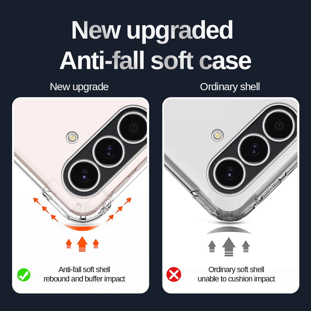 Shockproof Clear Silicone Soft Phone Case - Crystal Protection Cover