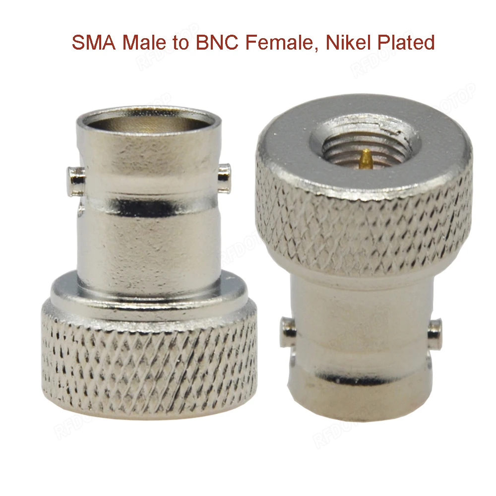 1 Pz Sma Maschio A Q9 Bnc Femmina Nikel Placcato Adattatore Rf Per Sdr Radio Cctv Ham Uv Camera Scanner Elettronica 50 Ohm Rfdotop