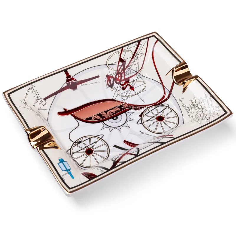 Cigar Ashtray Ceramic Large Living Room Home Decoration Gift Box Packaging Cigar Smoke Extinguisher