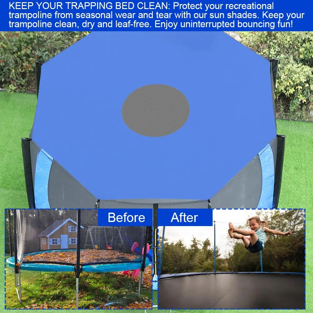 Trampoline Sun Shade Trampoline Protective Cover Waterproof Oxford Anti-UV Sunshade Tarp Accessories For Summer