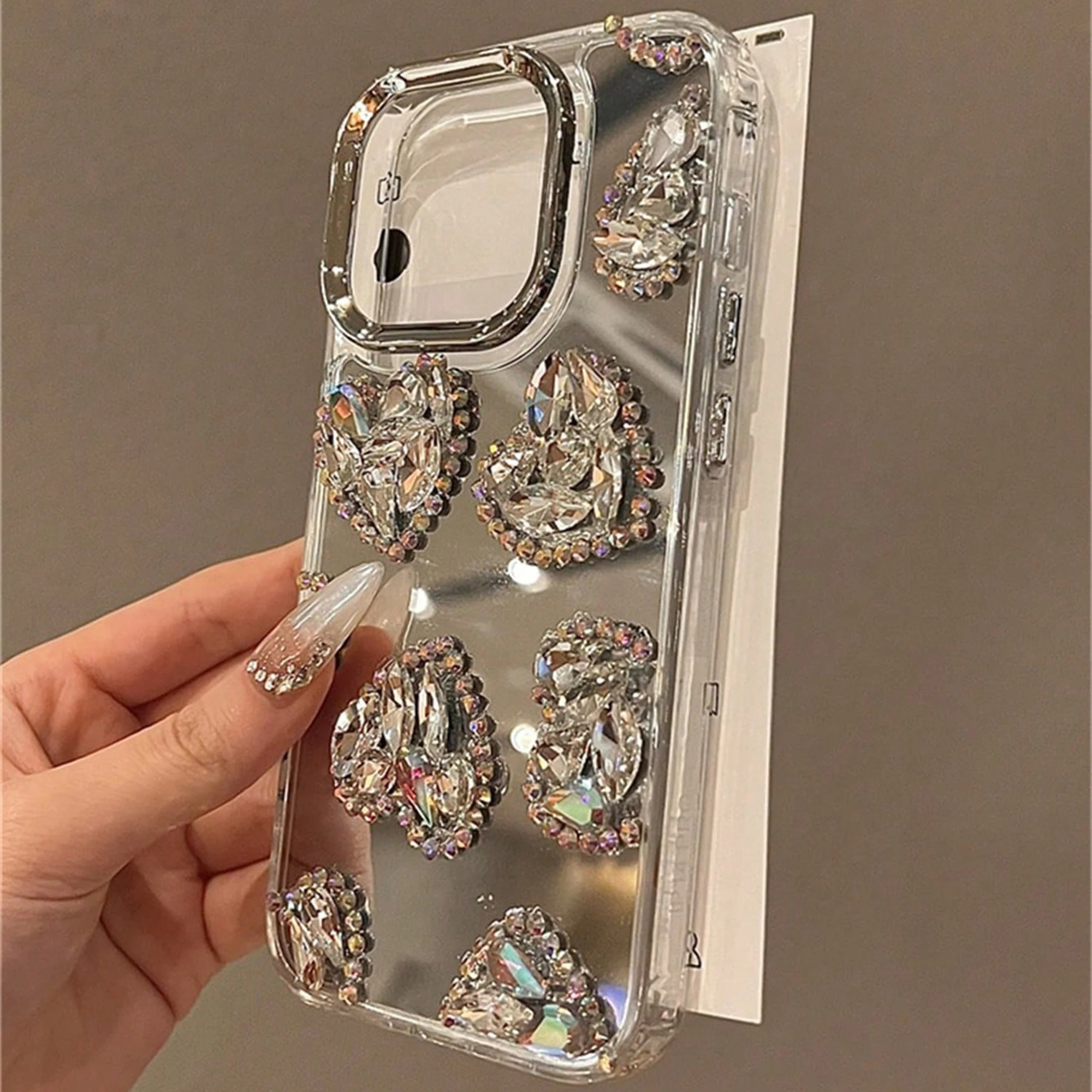 Mirror love phone case iPhone 16 15 14 13 12 11 Pro Max