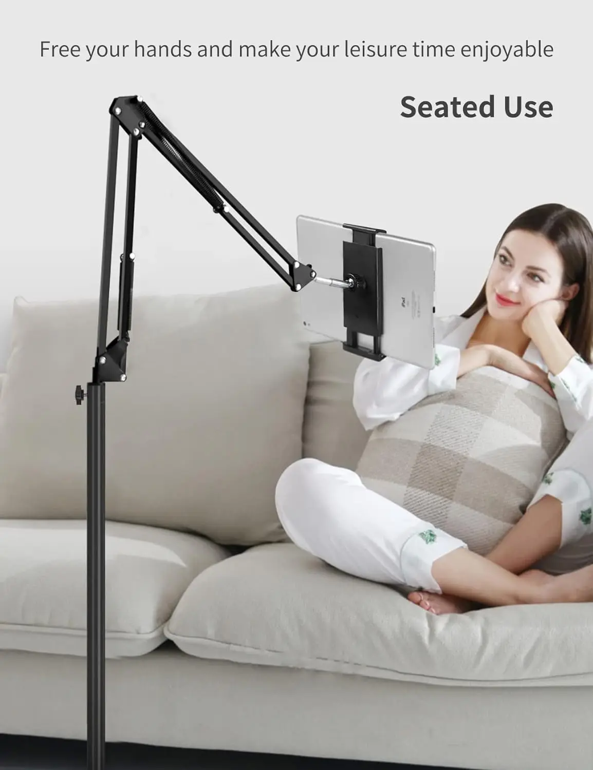 Tablet Floor Stand Adjustable Phone Holder For iPad Air Pro Mini 11 12.9 13 Inch Samsung Xiaomi Pad 6 iPhone Kindle Accessories - 3