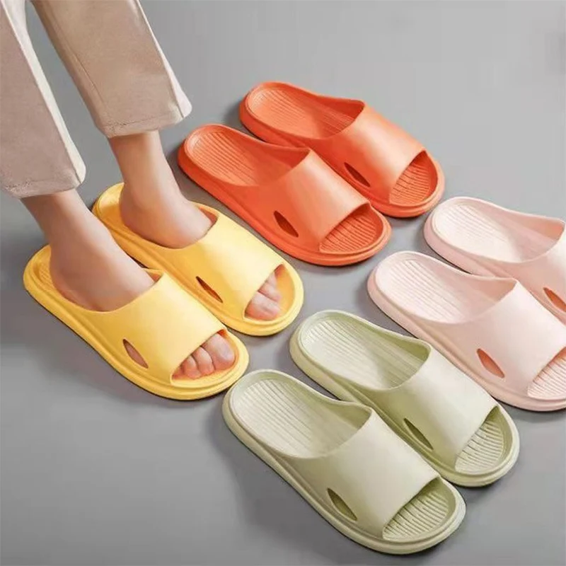 Summer Home Slippers for Women Indoor Anti-Slip Lightweight Couple Bathroom Shower Soft Soled Comfortable Household Footwear 6