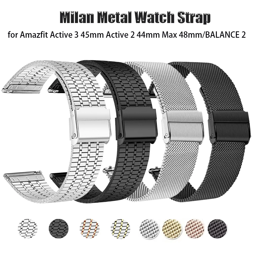 Universal Metal Watchband - Quick Release Strap, 20mm & 22mm