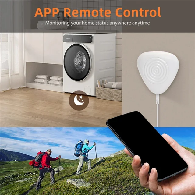 2X Tuya Zigbee Water Level Sensor Smart Water Leakage Alarm Detector Flood Alert Overflow Security Protection-Y47A 6