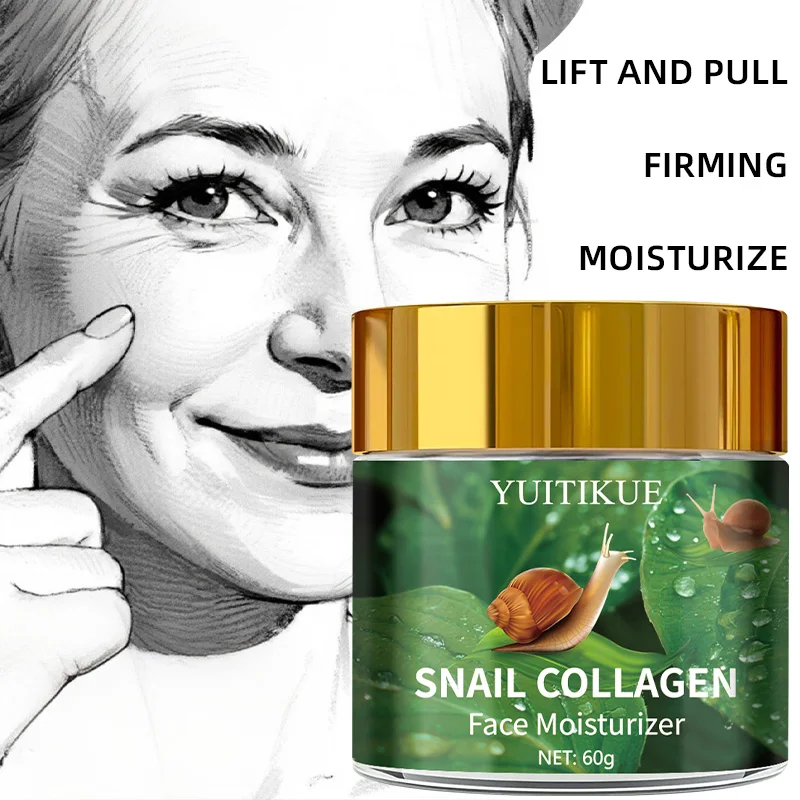 Snail Collagen Facial Moisturizer - 60g, firming, brightening, suitable for all light beige types