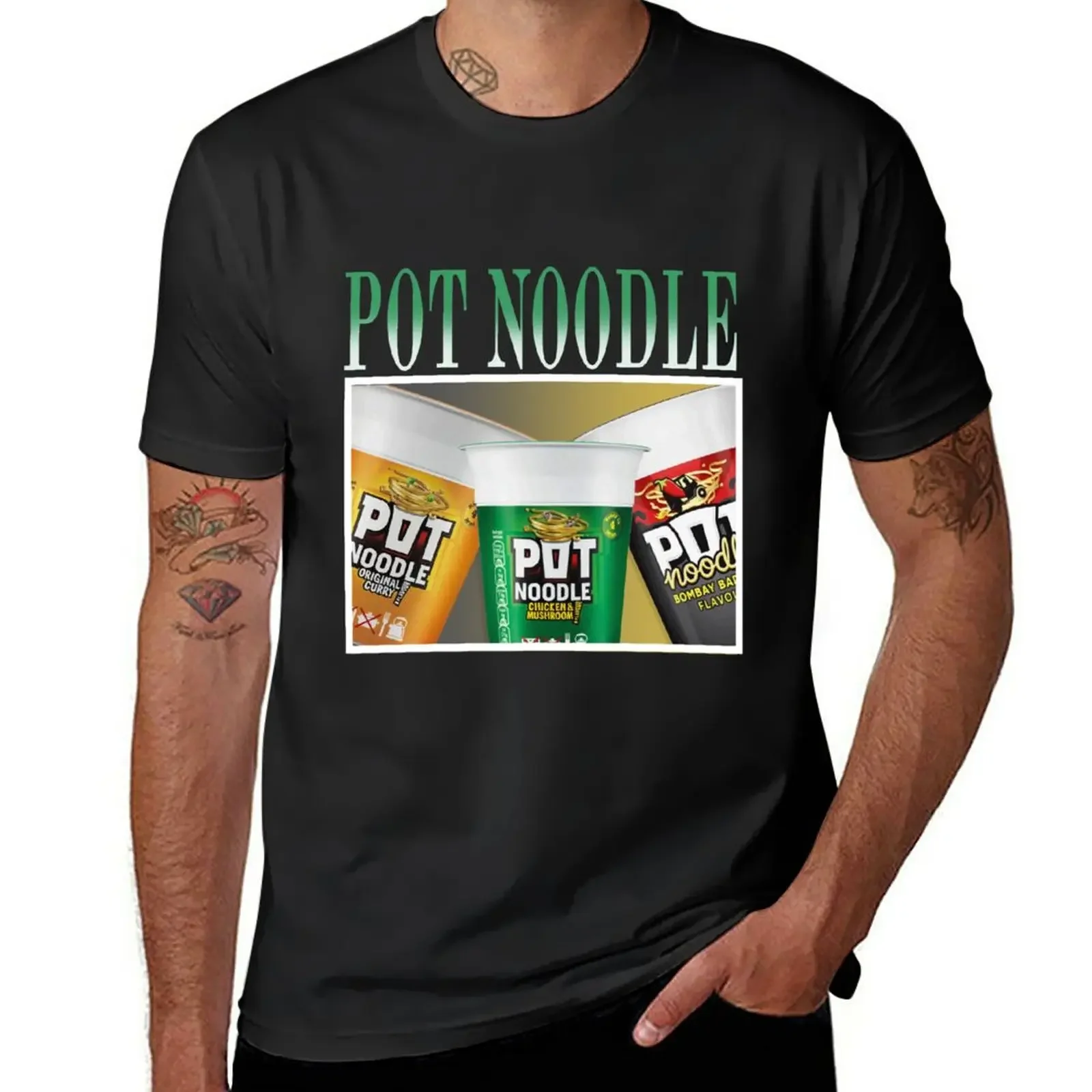 

Pot noodle vintage 90s T-Shirt sports fans tops plain T-shirt men