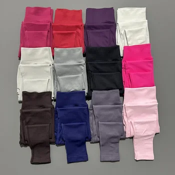 Leggings da palestra da donna Pantaloni da yoga senza cuciture Collant da allenamento per il sollevamento del sedere Fitness Palestra da corsa Leggings sportivi a compressione