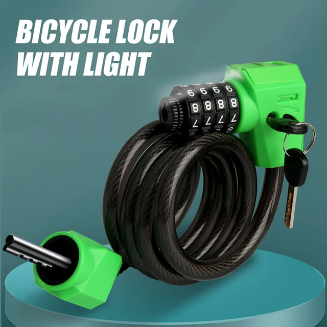 Bicycle Password Rope Lock Double Unlocking Guards Bicycle Chain Lock Coiled  Secure Combination Bike Lock for Bike/Scooter/Kayak - AliExpress