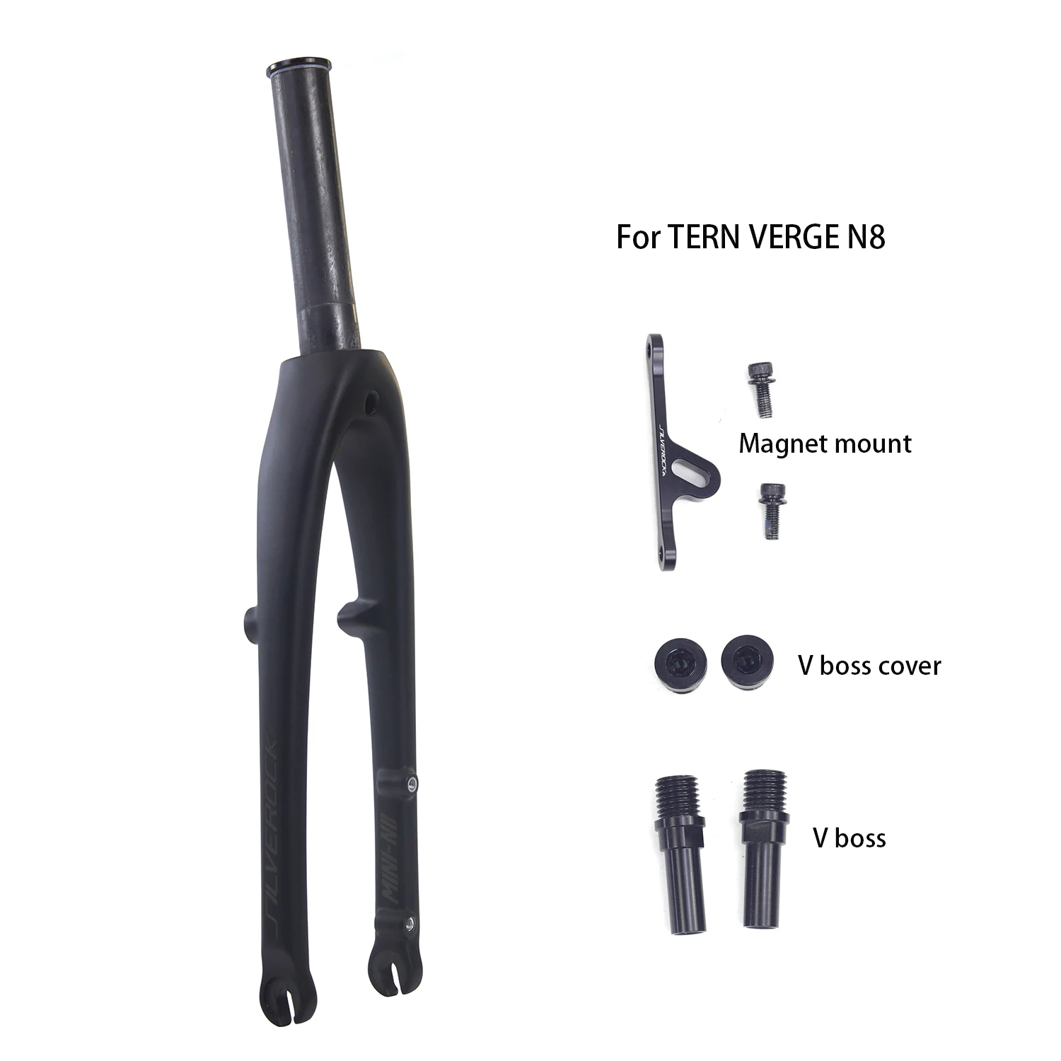 SILVEROCK MINI-N8 Carbongabel 20 Zoll 406 22 Zoll 451 V Bremse 74 mm Bremssattel mit Magnethalterung für TERN Verge N8 Falträder – Detail 8