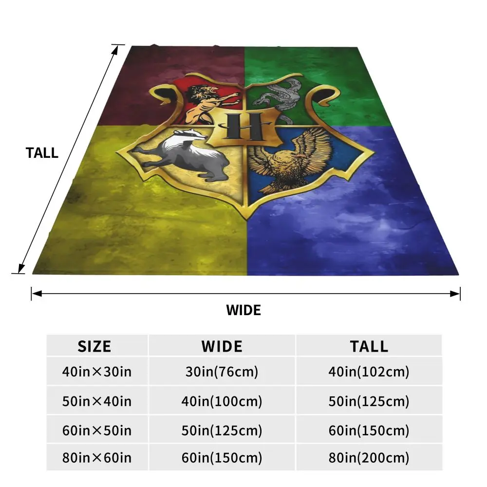 Description Picture 3 of itemWarm Blanket Travel Harrys Potters Throw Blanket Flannel Bedspread For Couch Bed Fashion Sofa Bed Cover