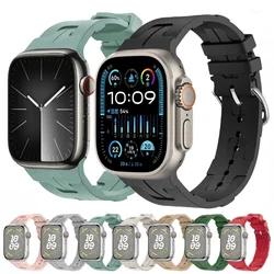 New Silicone Strap for Apple Watch Ultra 2 9 8 7 49mm 45mm 41mm Bracelet Wristband IWatch 6 5 4 SE 44mm 42mm 3 40mm 38mm Correa