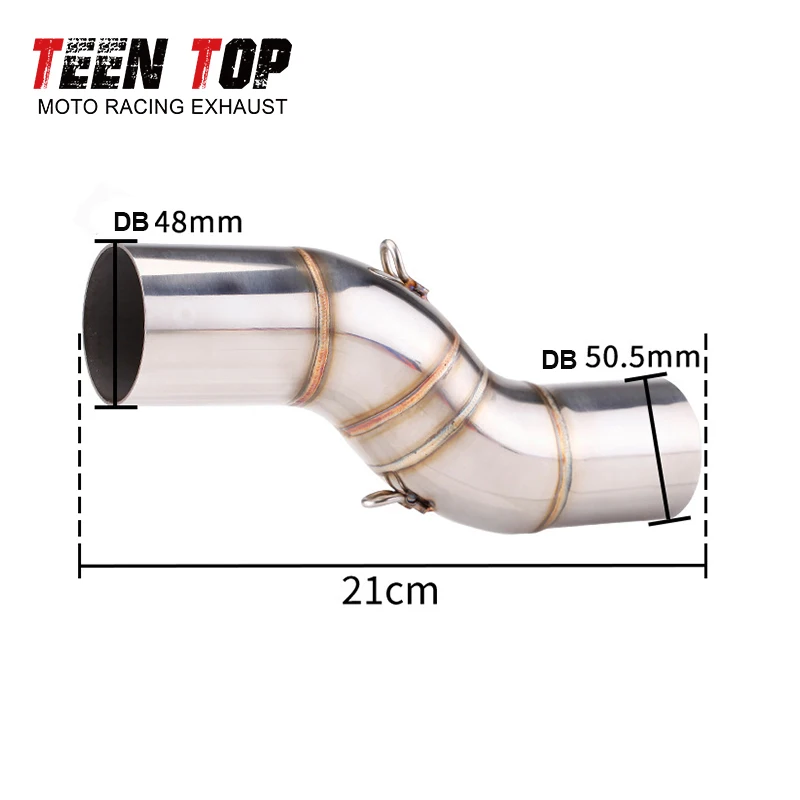 TRK502X Motorcycle Exhaust Modify Middle Link Pipe Escape Moto Racing Modified Slip-On For Benelli TRK 502 X TRK 502X 2018-2021 - Image 2