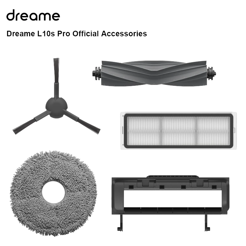 Fit For Dreame L10 Prime / L10S Pro Robot Vacuum Cleaner Roller Side Brush  Hepa Filter Mop Cloths Rag Spare Part Accessories