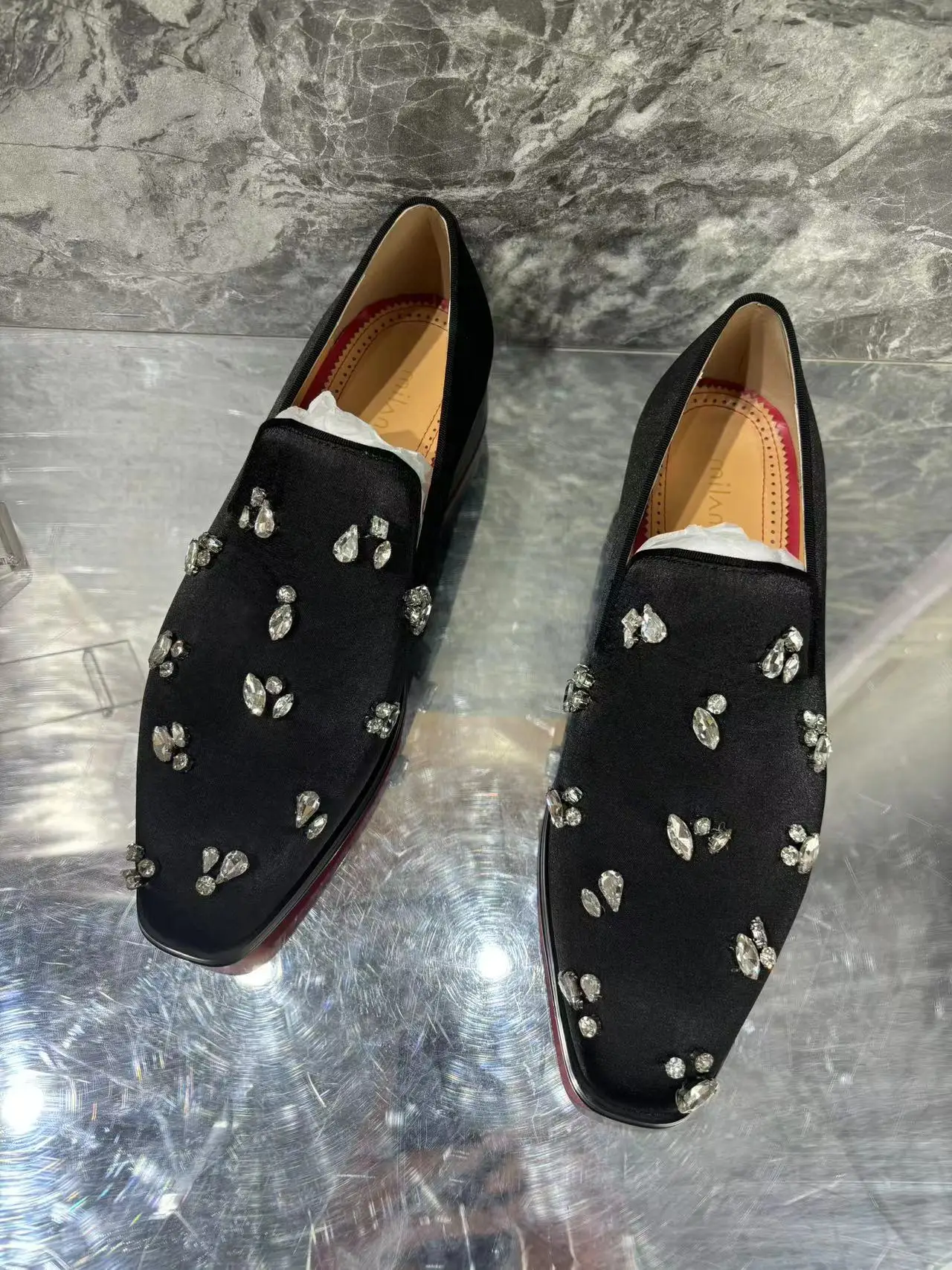 

Classic Leather Shoes for Men Slip on Oxfords Formal Wedding Party Office Business Casual Dress Shoes for Male