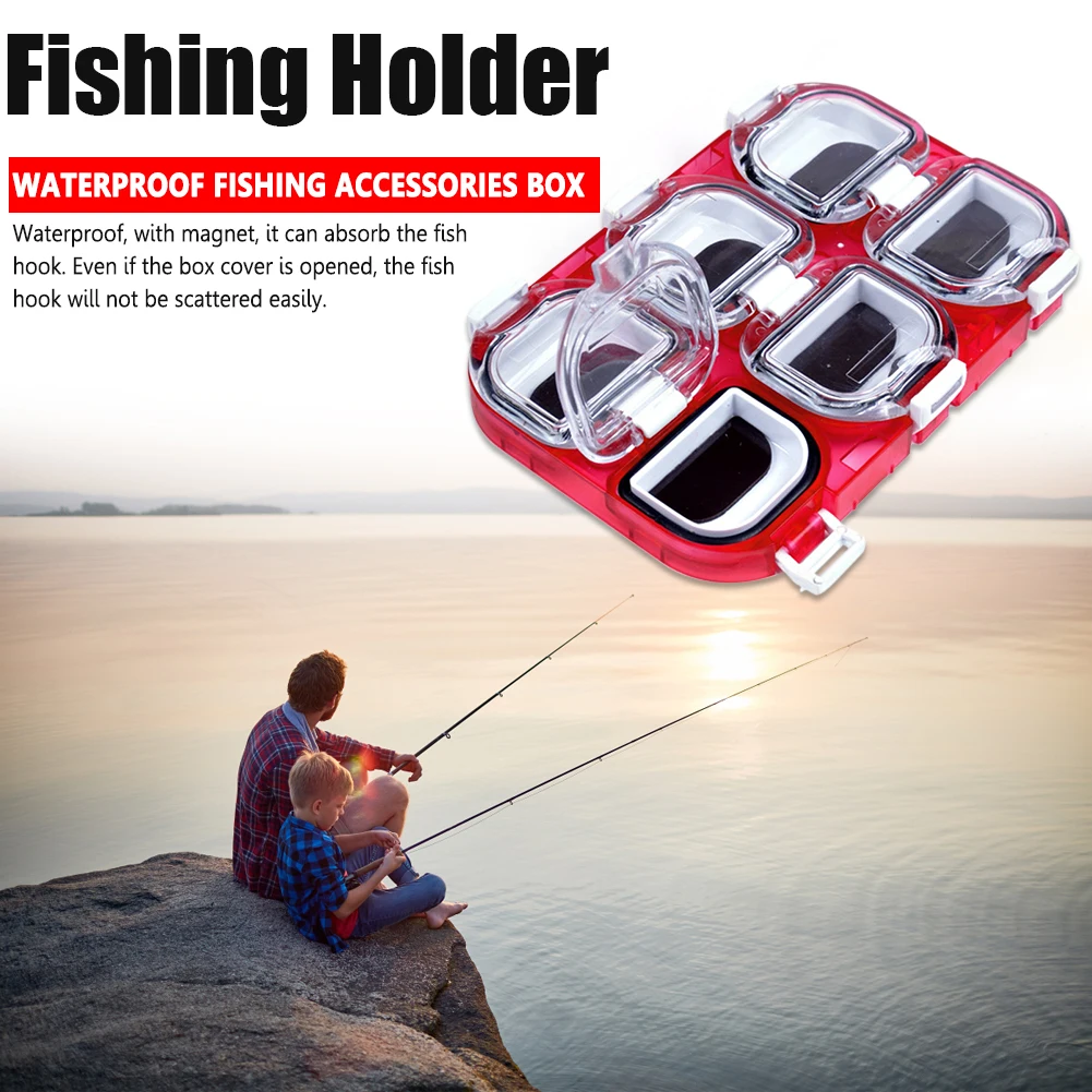 Sealed Waterproof Magnetic Fishing Hook Outdoor Fishing Gear Accessories Box