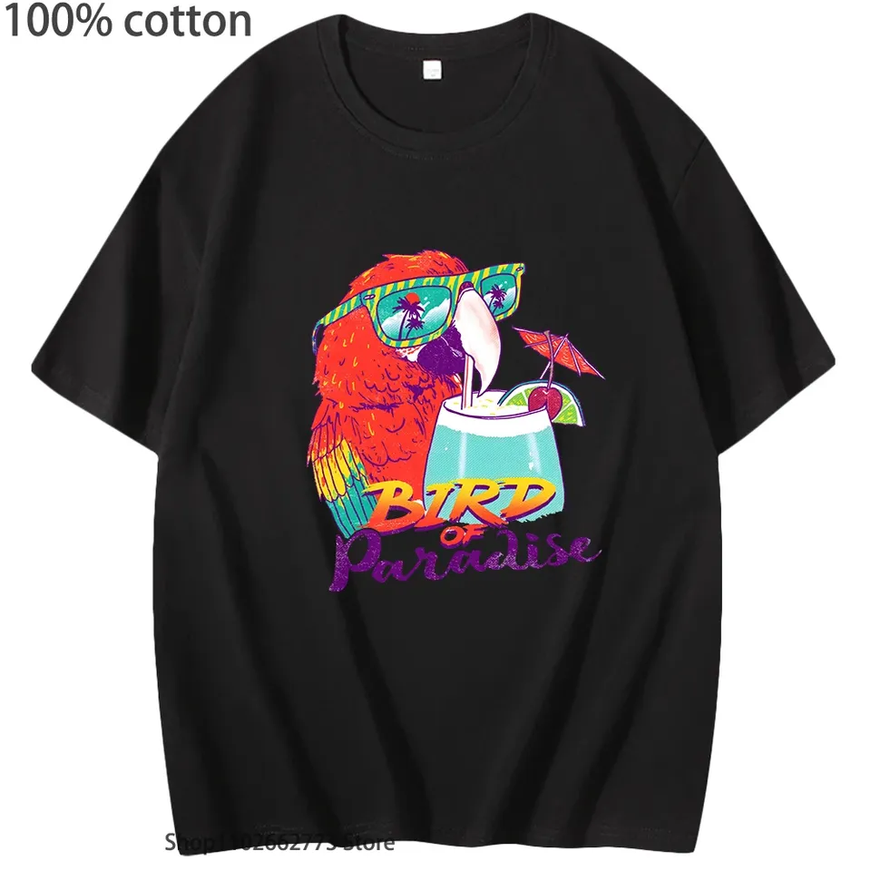 Bird of Paradise T Shirts for Men/women Clothing Cartoon Summer T-shirts Soft 100%Cotton Tshirts Short Sleeve Tee Y2k Top Casual