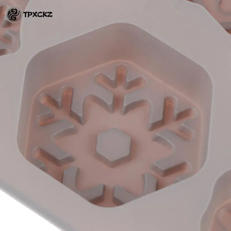 Snowflake Shape Soap Silicone Mold Christmas Aroma Gypsum Plaster Crafts Mould Snow Silicone Soap Candle Molds