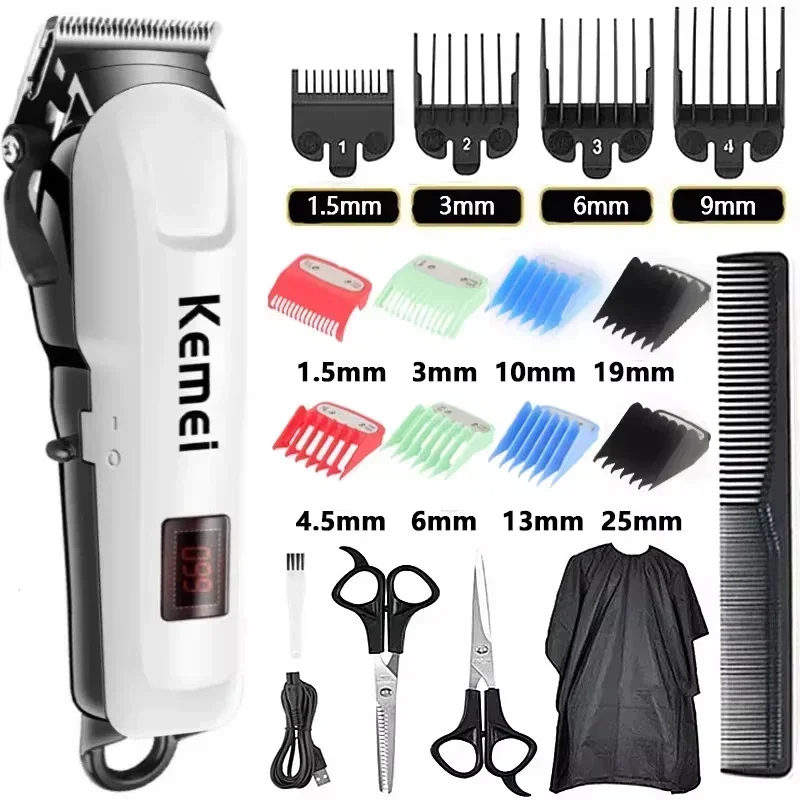 Kemei hair clipper Or Blade Hair Cut Maching Wireless Trimmer Men Professional Clipper Machine Rechargeable Cut Barber 809A