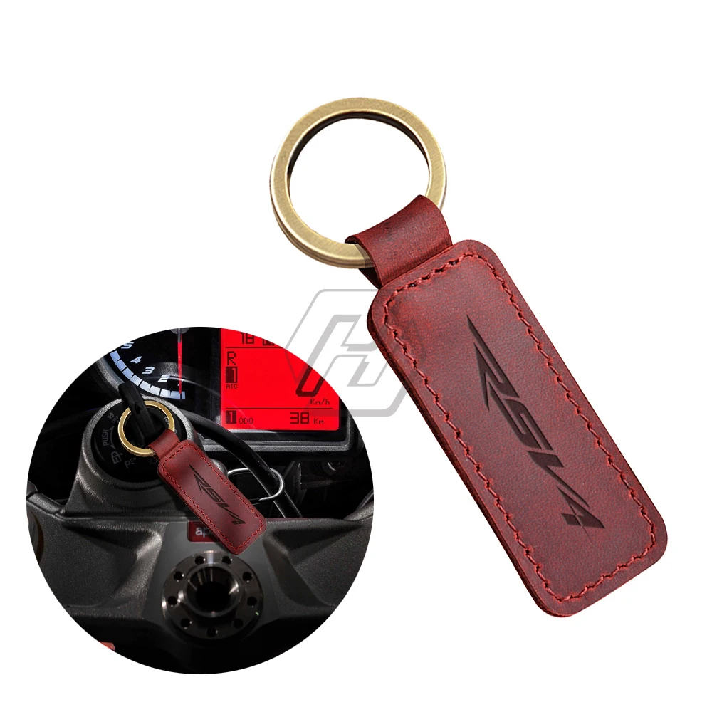 

Motorcycle Cowhide Keychain Key Ring Case for Aprilia RSV4