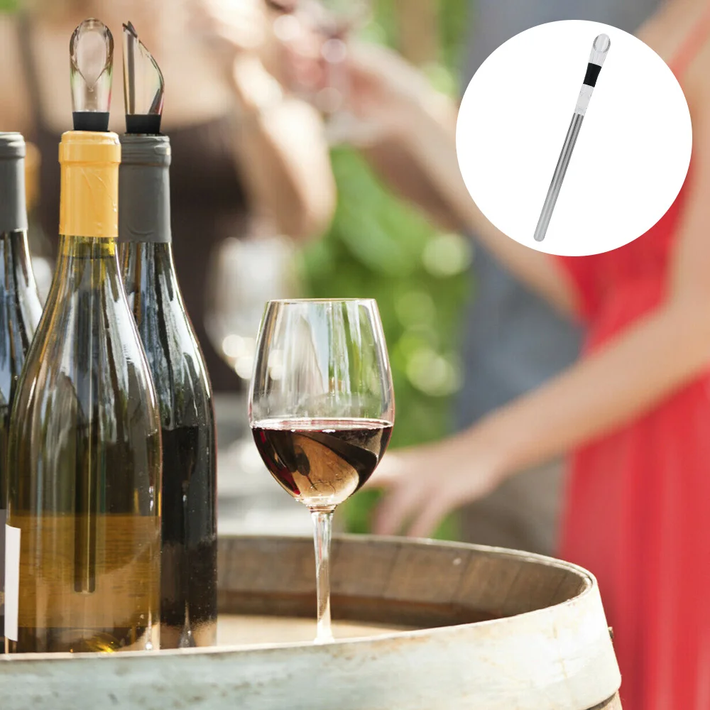 Wine Bottle Cooling Cooler Ice Chill Rod Stick Stainless Steel Aerator Pourer Stopper Beer Beverage Frozen Stick for Bar Tool beer bottle cooler drink cooler