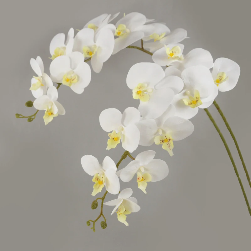 

9Heads 100cm Artificial Butterfly Orchid Flowers Real Touch Moth Orchids Fake Flower for Wedding Festival Party Home Decoration