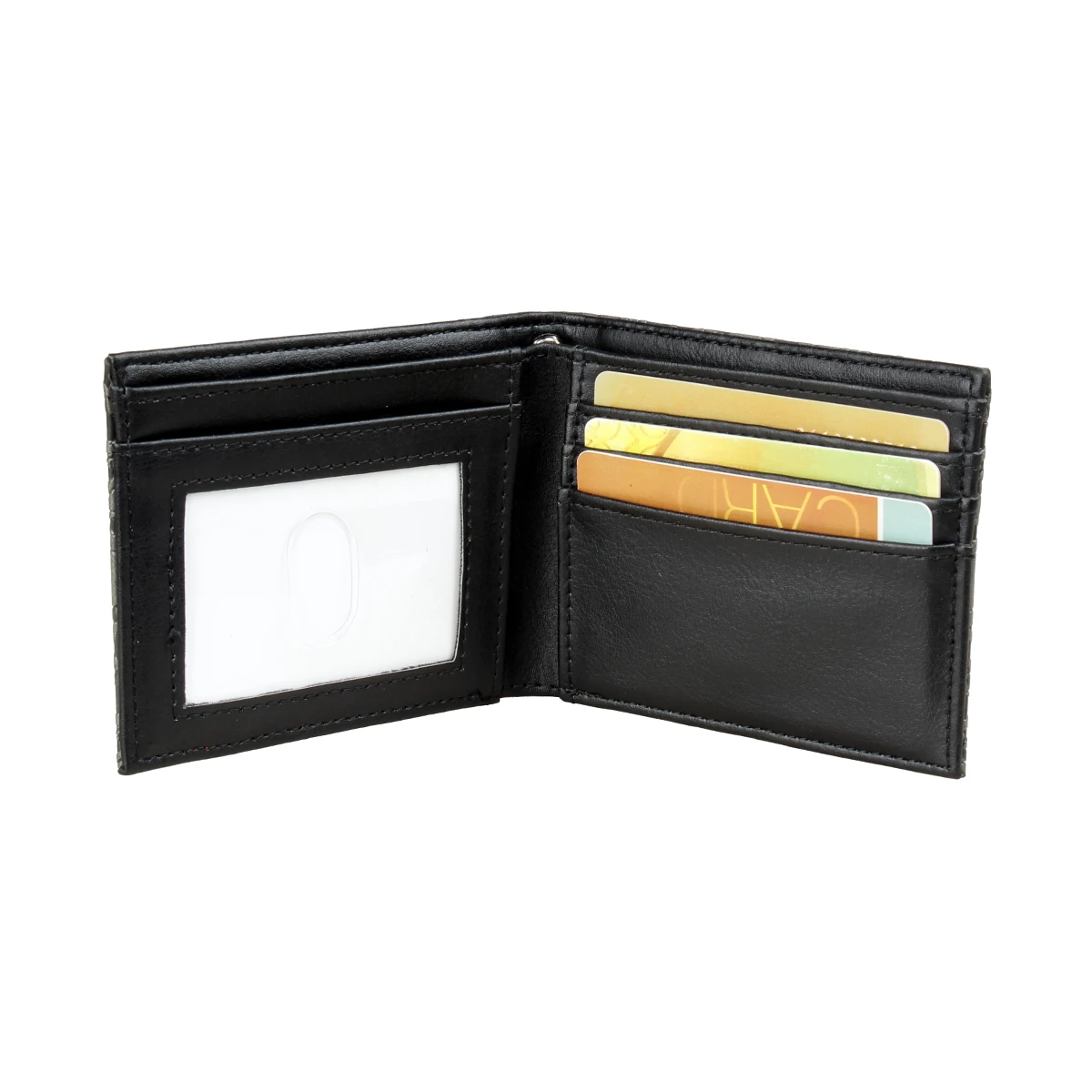 PU Wallet Skull Head Men Women Bifold Card Bag
