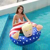 Swimming Ring 100cm Inflatable Toy Donald Trump Shape Summer Outdoor Beach Pool Float Swimming Equipment Water Toy for Kid Adult 4