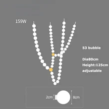  LED Art Deco Glass Bubble Gold Chrome Lustre 2022 New Trend Pendant Light Chandelier Luminaire Hanging Lamp For Staircase Foyer 