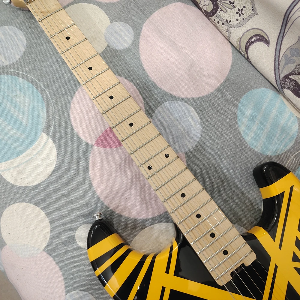 Yellow Wired Electric Guitar High Quality with Bottom Turbo Adjustment In Stock and Ping