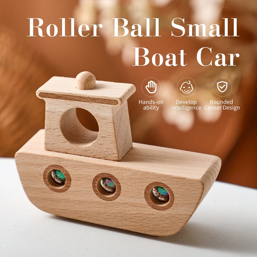 Montessori Educational Games Toys Kids Creative Games Montessori Wooden Ship Toys For Children Kids Wooden Boat Toys 1 3 Years 2