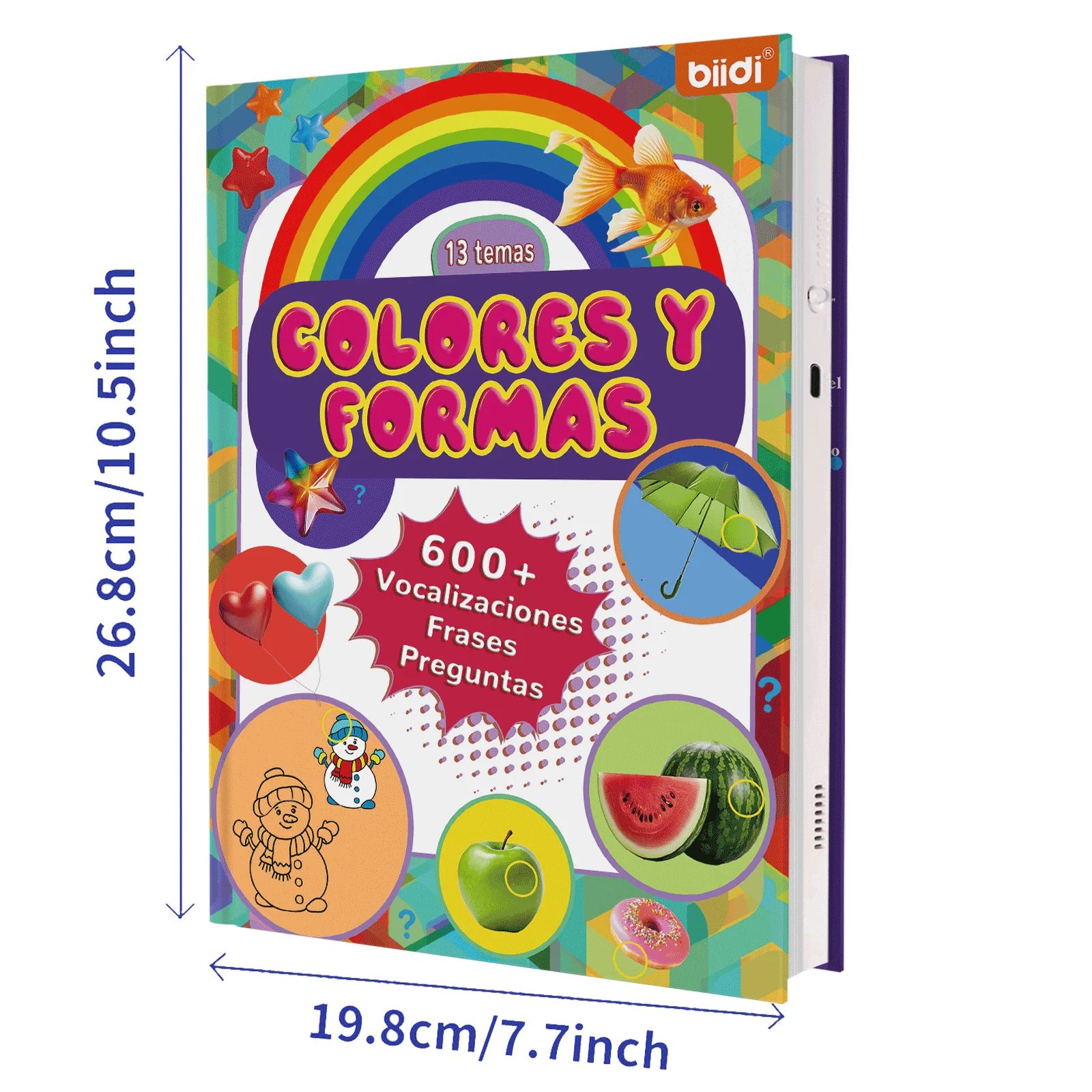 Spanish Point Reading Books Children's Early Educational Toys Montessori Smart Multifunctional Book For Toddler Learning Spanish 6