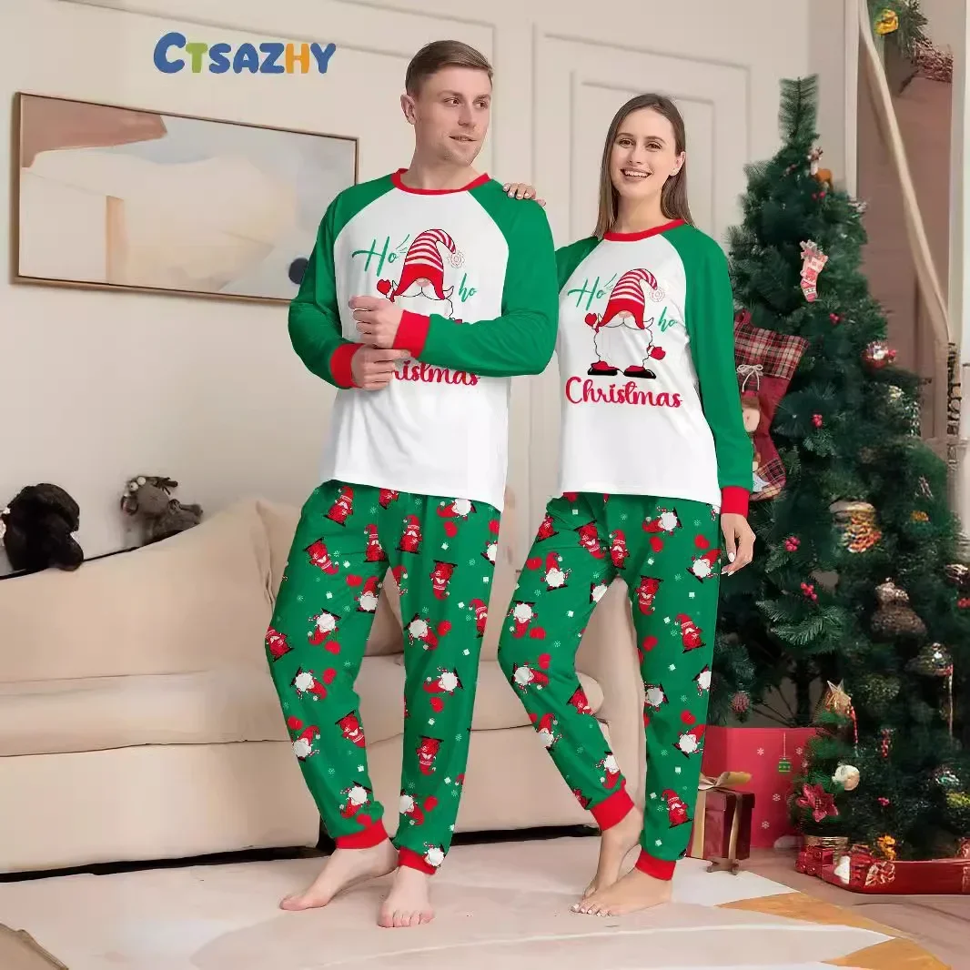 thumbnail image 4 of Conjunto de pijamas familiares de Feliz Navidad, conjuntos a juego, ropa de Año Nuevo para adultos y niños, ropa de dormir con estampado de dibujos animados, look navideño para el hogar, 4 of 5