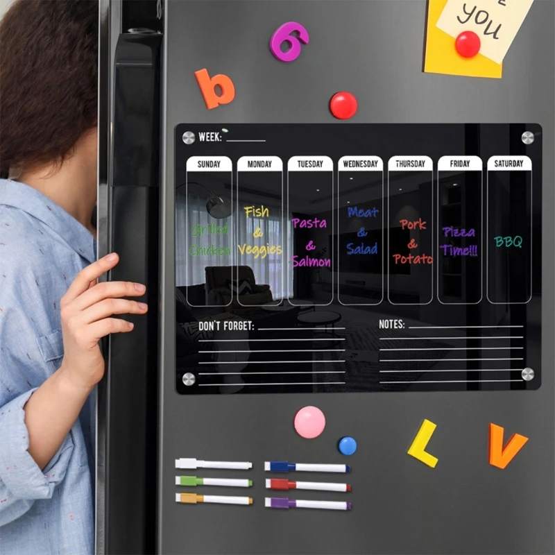 Magnetic Chalkboard Calendar for Fridge, Magnetic Calendar Monthly Planner